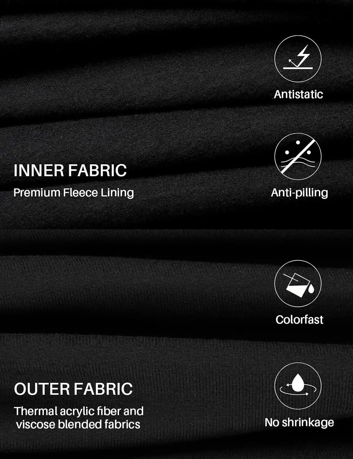 Thermal Underwear Women, Base Layer Long Johns Ultra-Soft Thermal Sets Lightweight Fleece Lined Top and Bottom Set