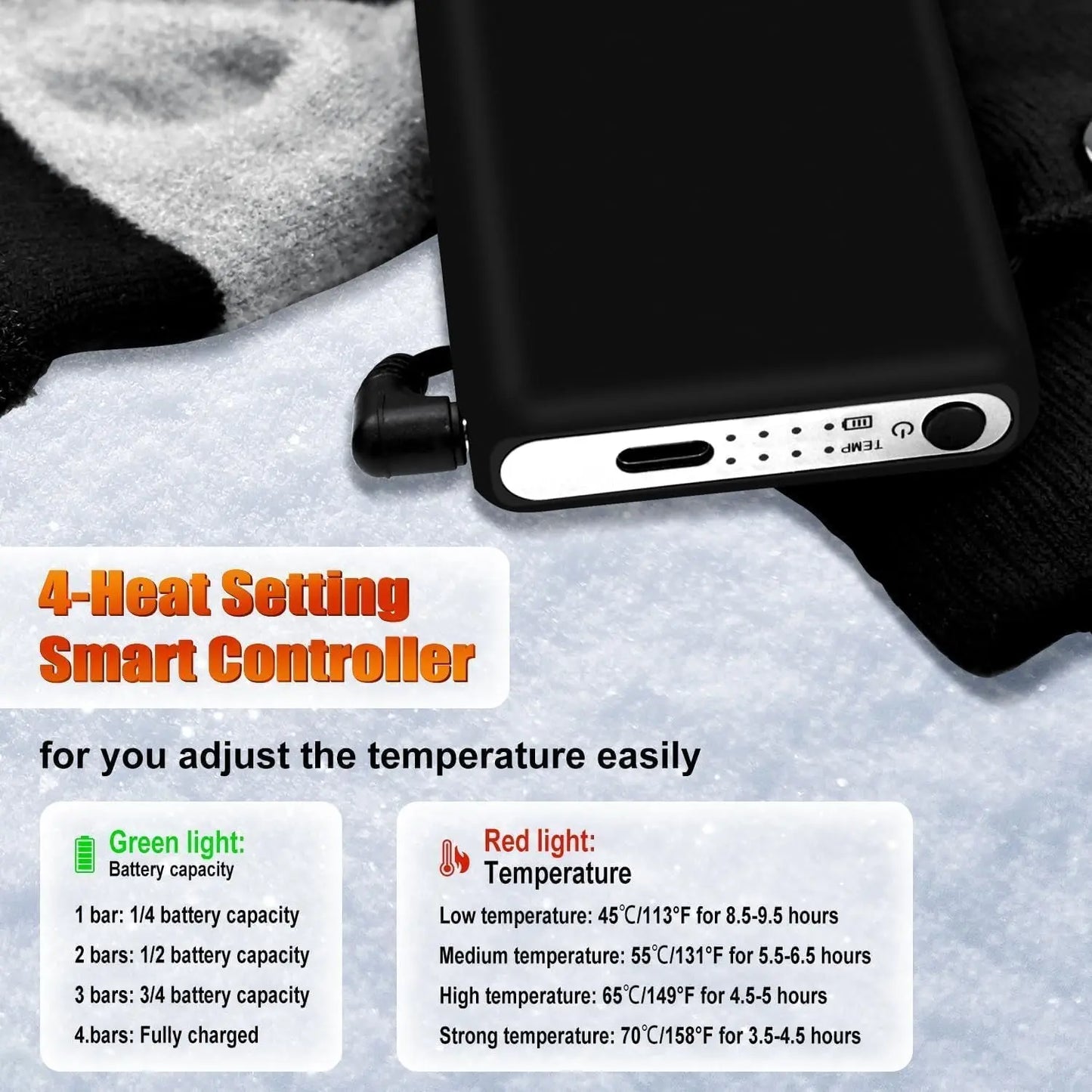 Heated Socks APP Control for Men Women, 6000Mah*2 Battery Heated Socks, Rechargeable Smart Foot Warmers Washable for Camping Fishing Cycling Skiing Skating Hiking