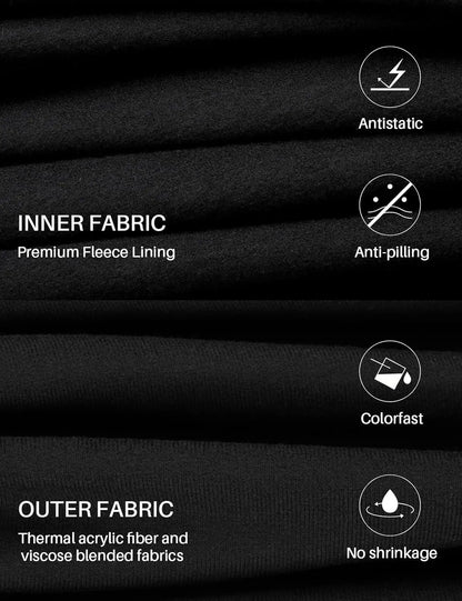 Thermal Underwear Women, Base Layer Long Johns Ultra-Soft Thermal Sets Lightweight Fleece Lined Top and Bottom Set