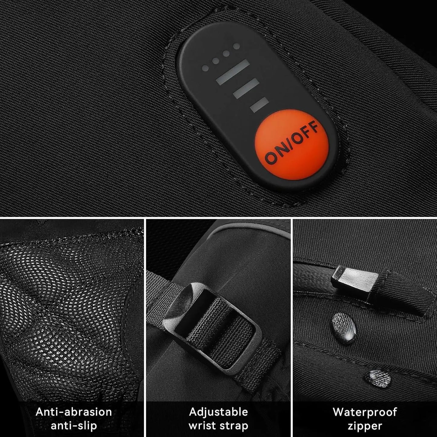 Heated Mittens Gloves for Women Men 7.4V 22.2WH 3000Mah Rechargeable Waterproof Ski Gloves for Winter Skiing Snowboarding