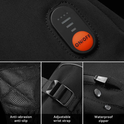 Heated Mittens Gloves for Women Men 7.4V 22.2WH 3000Mah Rechargeable Waterproof Ski Gloves for Winter Skiing Snowboarding