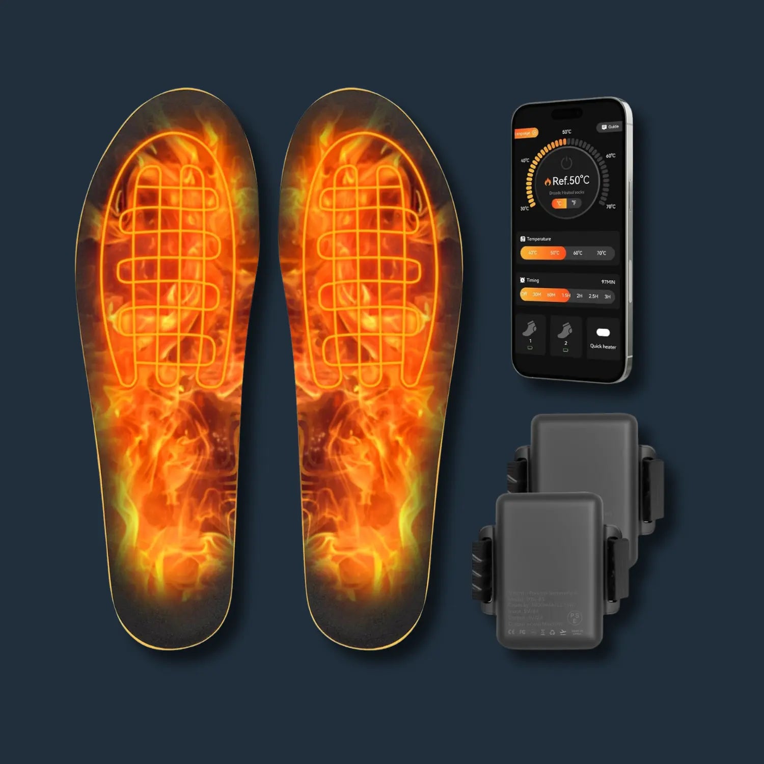 AlpineHeat™ Elite Heated Insoles AlpineHeat