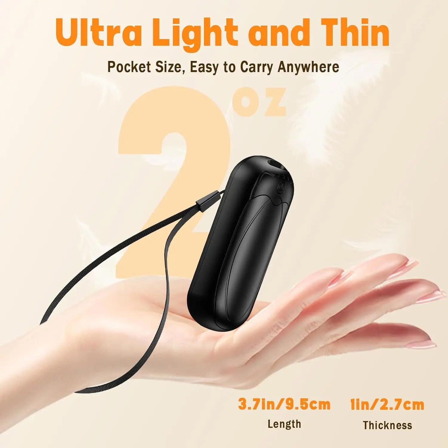 Hand Warmers Rechargeable 2 Pack, 2025 Upgraded Electric Portable Hand Warmers 7000Mah Electric Portable Pocket Heater with 3 Levels Warmth, Gift for Women Men