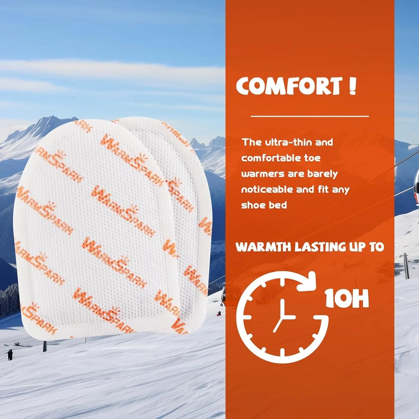 Toes Warmer - up to 10 Hours of Heat Foot, Air Activated, Feet Warmers Disposable